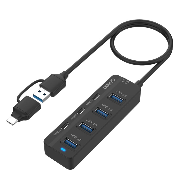 Onten UCA5306 7 in 2 USB3.0 + Type-C 7-Ports HUB Docking Station Support OTG Function - USB 3.0 HUB by Onten | Online Shopping UK | buy2fix