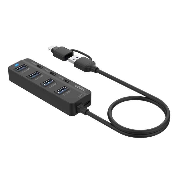 Onten UCA5306 7 in 2 USB3.0 + Type-C 7-Ports HUB Docking Station Support OTG Function - USB 3.0 HUB by Onten | Online Shopping UK | buy2fix