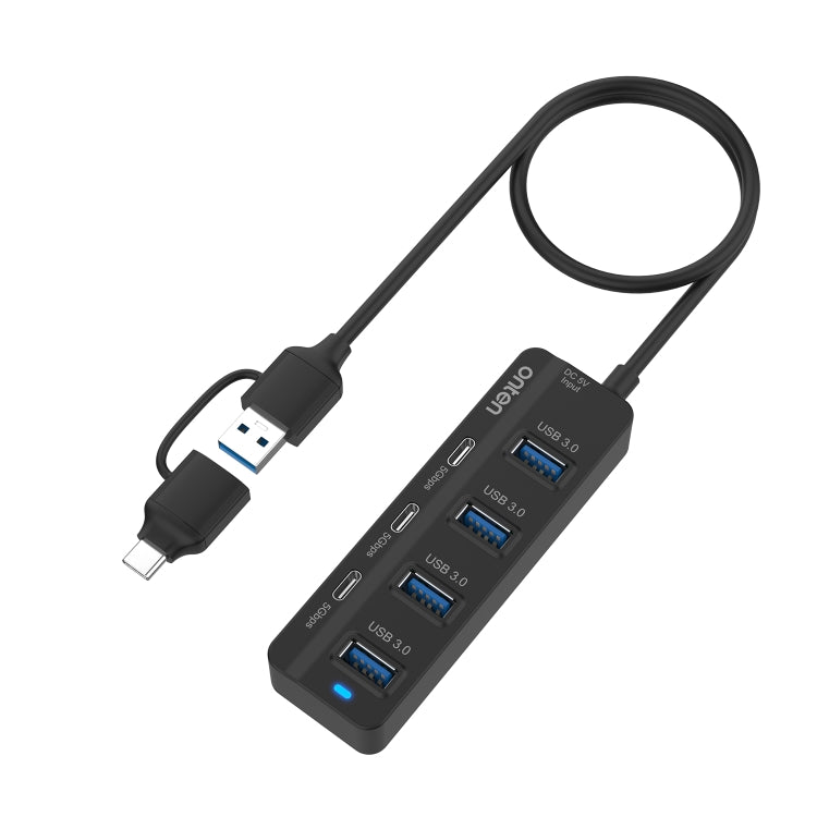 Onten UCA5306 7 in 2 USB3.0 + Type-C 7-Ports HUB Docking Station Support OTG Function - USB 3.0 HUB by Onten | Online Shopping UK | buy2fix