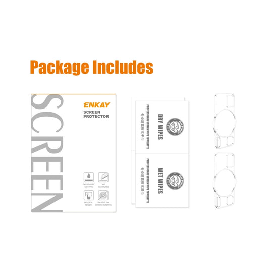 For Huawei P60 / P60 Pro 2pcs ENKAY Hat-Prince 9H Rear Camera Lens Tempered Glass Film by ENKAY
