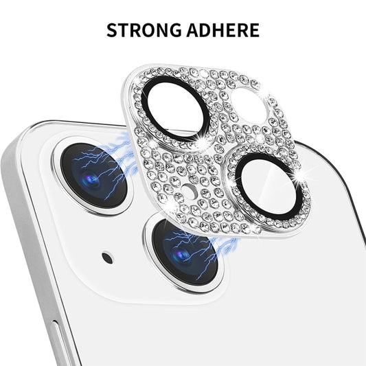 For iPhone 13 / 13 mini ENKAY Hat-Prince Blink Diamond Camera Lens Aluminium Alloy Tempered Glass Film(Black) by ENKAY