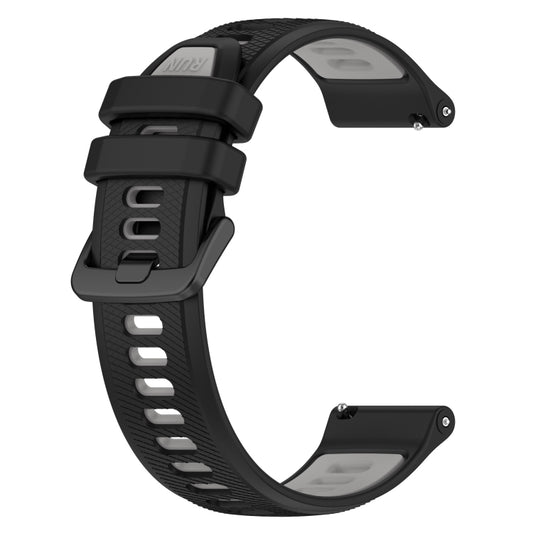 For Xiaomi MI Watch S1 Pro 22mm Sports Two-Color Silicone Watch Band(Black+Grey) by buy2fix