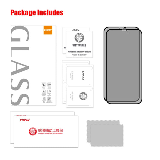 For iPhone 11 / XR 2pcs ENKAY Hat-Prince 25 Degree Privacy 8K UHD AGC Tempered Glass Film by ENKAY