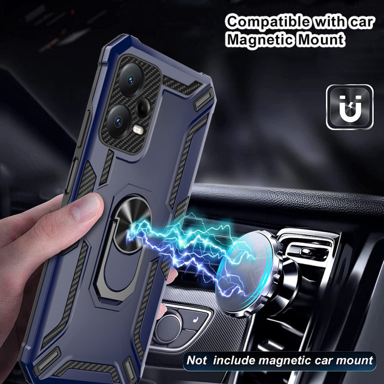 For Redmi Note 12 Pro 5G Global / Poco X5 Pro Warship Armor 2 in 1 Shockproof Phone Case(Black) - Xiaomi Cases by buy2fix | Online Shopping UK | buy2fix