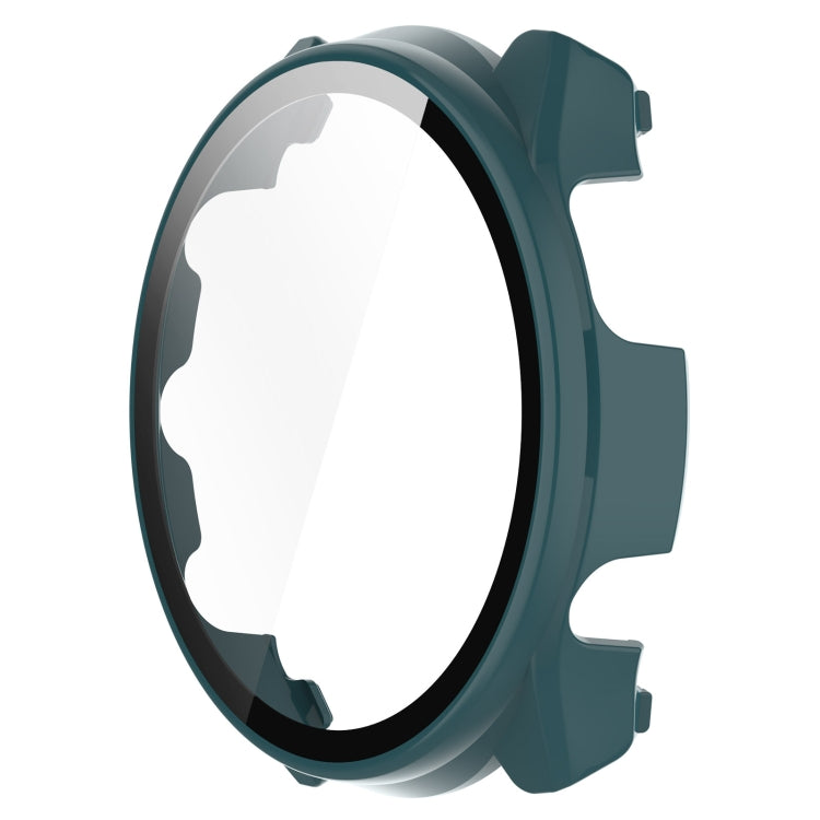 For Garmin Forerunner 965 PC + Toughened Film Integrated Watch Protective Case(Green) - Watch Cases by buy2fix | Online Shopping UK | buy2fix