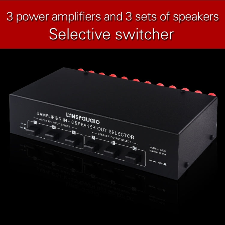 B036 3 Input 3 Output Power Amplifier And Speaker Switcher Speaker Switch Splitter Comparator - by buy2fix | Online Shopping UK | buy2fix