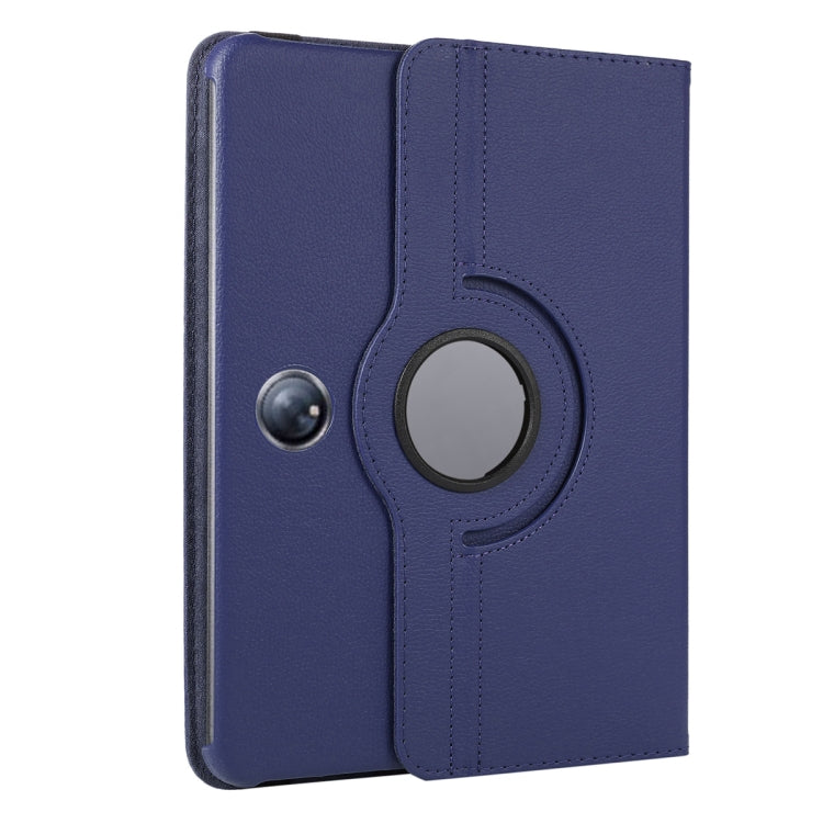 For OnePlus Pad / OPPO Pad 2 ENKAY 360 Degree Rotation Stand Litchi Leather Smart Tablet Case(Dark Blue) - OPPO Cases by ENKAY | Online Shopping UK | buy2fix