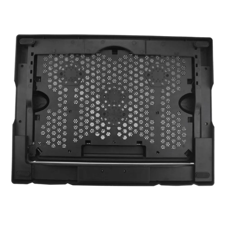 S300 3 Fan Adjustable Wind Speed Desktop Laptop Cooling Pad with Holder(Red) by buy2fix