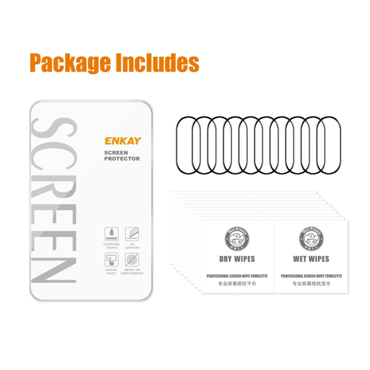 10pcs For Xiaomi Band 8 ENKAY Hat-Prince 3D Full Coverage Soft PC Edge + PMMA HD Screen Protector Film - Screen Protector by ENKAY | Online Shopping UK | buy2fix