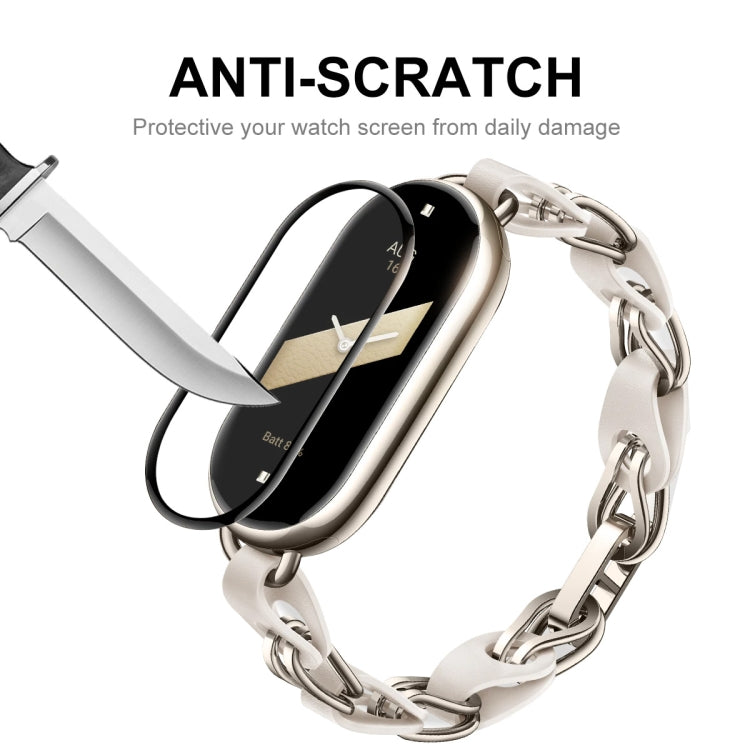 10pcs For Xiaomi Band 8 ENKAY Hat-Prince 3D Full Coverage Soft PC Edge + PMMA HD Screen Protector Film - Screen Protector by ENKAY | Online Shopping UK | buy2fix