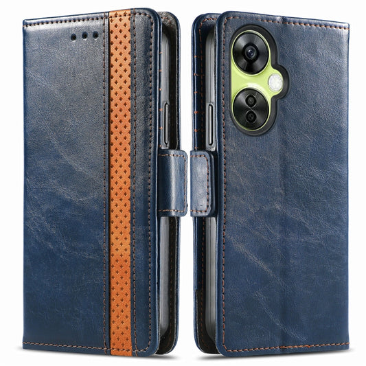 For OnePlus Nord CE 3 Lite CaseNeo Splicing Dual Magnetic Buckle Leather Phone Case(Blue) by buy2fix