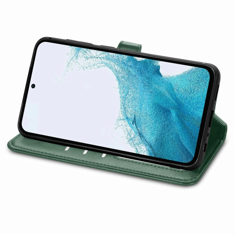 For Samsung Galaxy A54 5G Retro Solid Color Buckle Leather Phone Case(Green) - Galaxy Phone Cases by buy2fix | Online Shopping UK | buy2fix