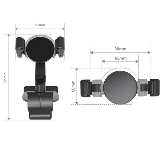 088 With Parking Phone Sign 360 Degrees Rotation Car Dashboard Mount Cell Phone Holder(Black) - Universal Car Holders by buy2fix | Online Shopping UK | buy2fix