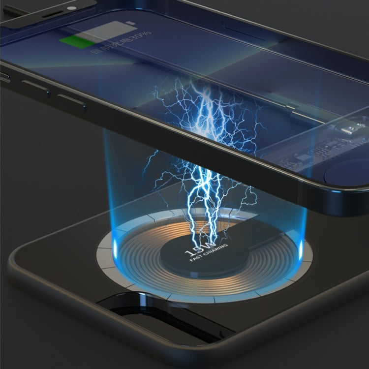 T06 Dual 15W Fast Charging Pad 3 in 1 Transparent Magnetic Phone Wireless Charger by buy2fix