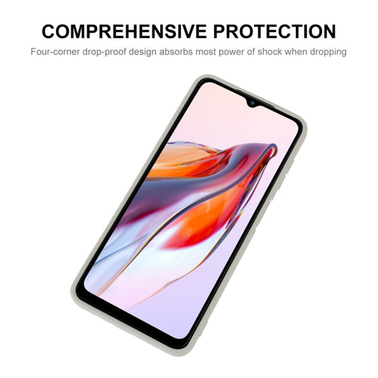 For Xiaomi Poco C55 / Redmi 12C ENKAY Liquid Silicone Phone Case with Tempered Film(Dark Blue) by ENKAY