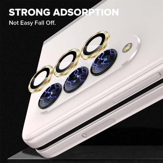 For Samsung Galaxy Z Fold5 / A25 5G ENKAY Hat-Prince 9H Rear Lens Aluminium Alloy Tempered Glass Film(Gold) by ENKAY