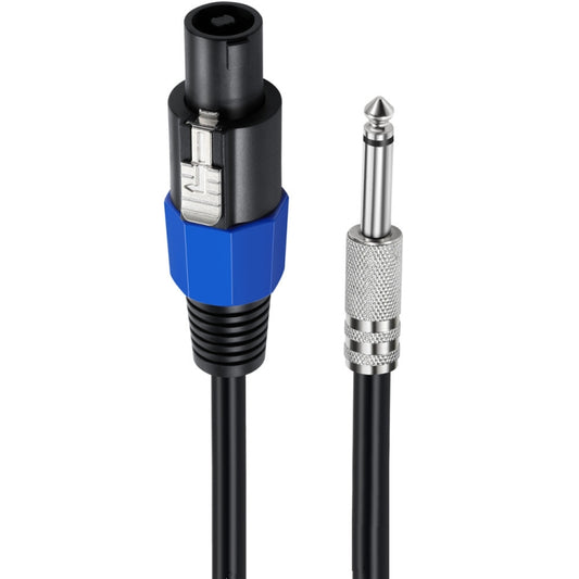 JUNSUNMAY Speakon Male to 6.35mm Male Audio Speaker Adapter Cable with Snap Lock, Length:50FT by JUNSUNMAY