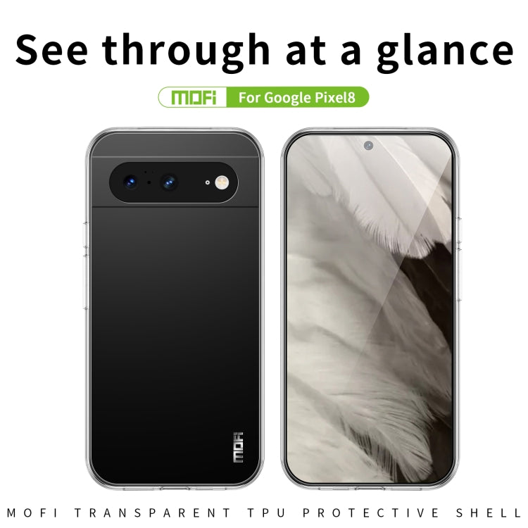 For Google Pixel 8 MOFI Ming Series Ultra-thin TPU Phone Case(Transparent) - Google Cases by MOFI | Online Shopping UK | buy2fix