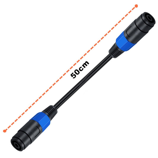 JUNSUNMAY Speakon Female to Speakon Female Audio Speaker Adapter Cable, Length: 50cm by JUNSUNMAY