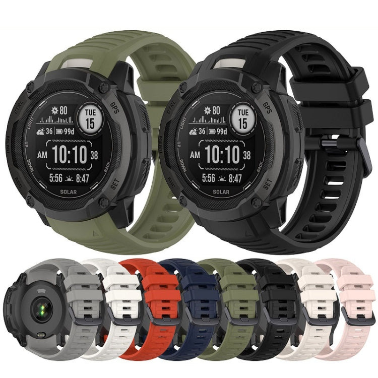 For Garmin Instinct 2X Sports Silicone Replacement Watch Band(Black) - Watch Bands by buy2fix | Online Shopping UK | buy2fix