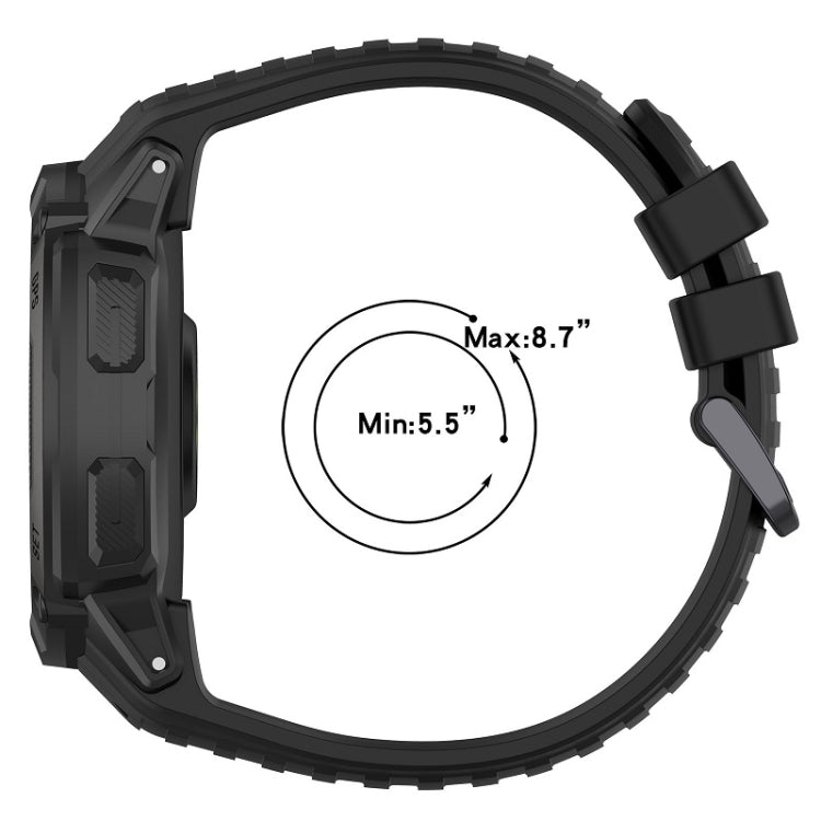For Garmin Instinct 2X Sports Silicone Replacement Watch Band(Black) - Watch Bands by buy2fix | Online Shopping UK | buy2fix