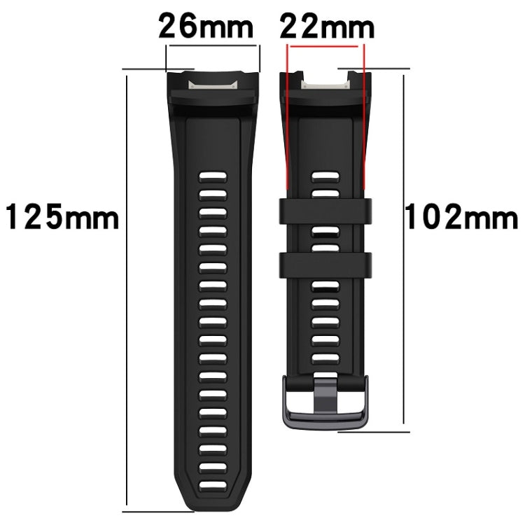 For Garmin Instinct 2X Sports Silicone Replacement Watch Band(Black) - Watch Bands by buy2fix | Online Shopping UK | buy2fix