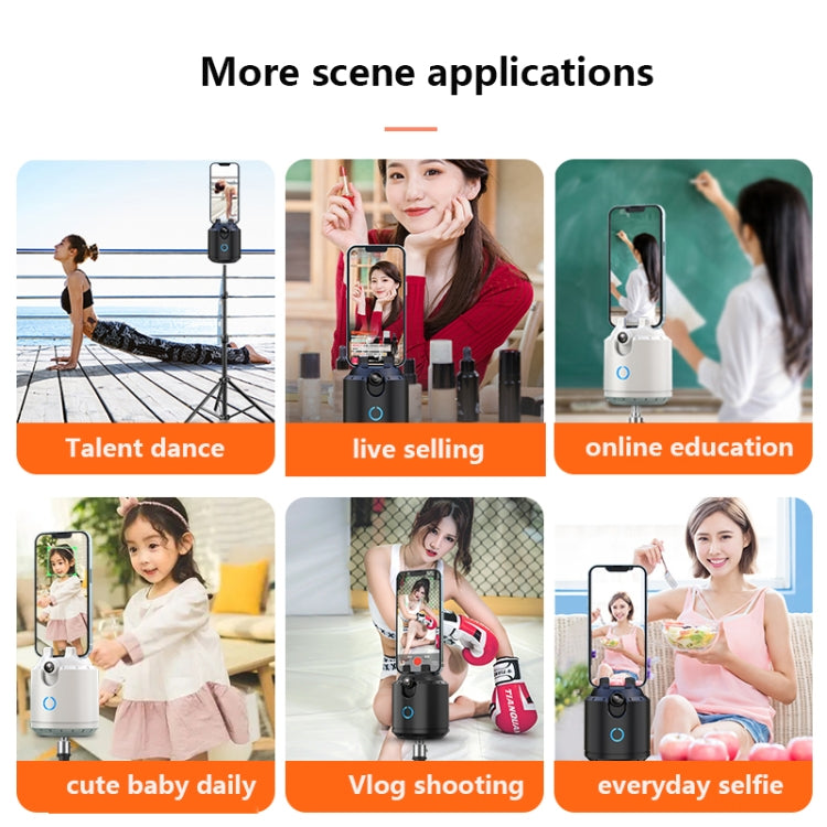 YUNTENG T7 360 Degree Rotation Desktop Smart PTZ Support Automatic Tracking(White) by buy2fix