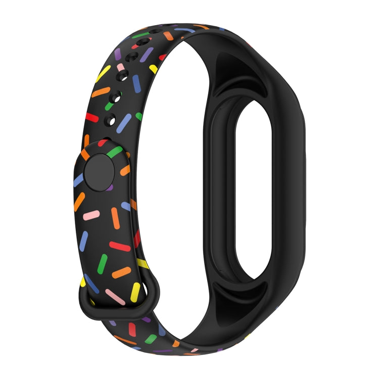 For Xiaomi Mi Band 8 ENKAY Hat-Prince Full Coverage Screen Protector + Adjsutable Silicone Sport Loop Strap Watchband(Purple) - Watch Bands by ENKAY | Online Shopping UK | buy2fix