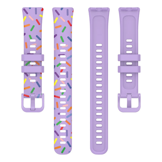 For Huawei Band 8 / 9 ENKAY Hat-Prince Full Coverage Screen Protector + Adjsutable Silicone Sport Loop Strap Watchband(Purple) by ENKAY