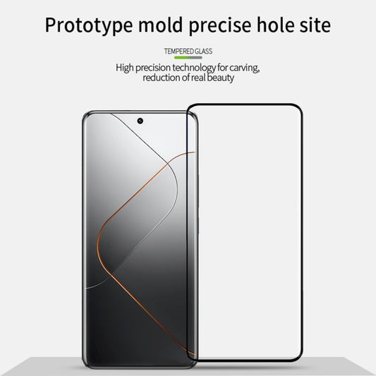 For Xiaomi 14 Pro MOFI 9H 3D Hot Bending Tempered Glass Film(Black) by MOFI