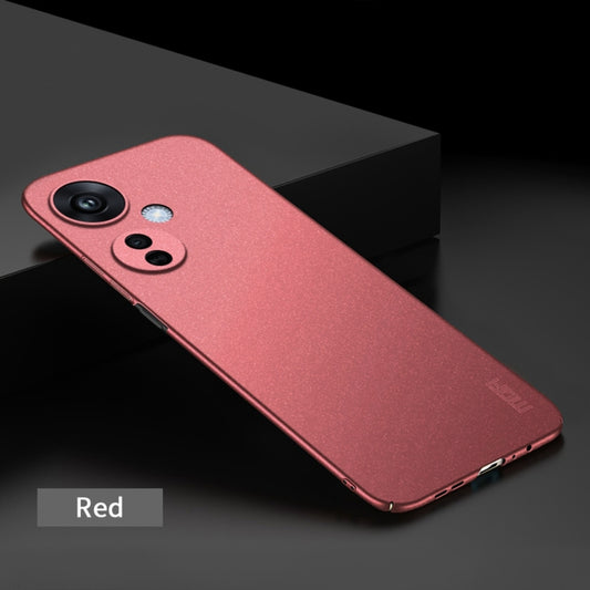 For OPPO K11X 5G MOFI Fandun Series Frosted PC Ultra-thin All-inclusive Phone Case(Red) by MOFI