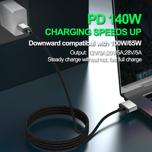 ENKAY 140W USB-C / Type-C to MagSafe 3 Nylon Braided Magnetic Charging Cable with LED Indicator for MacBook 6.6FT(Grey) by ENKAY