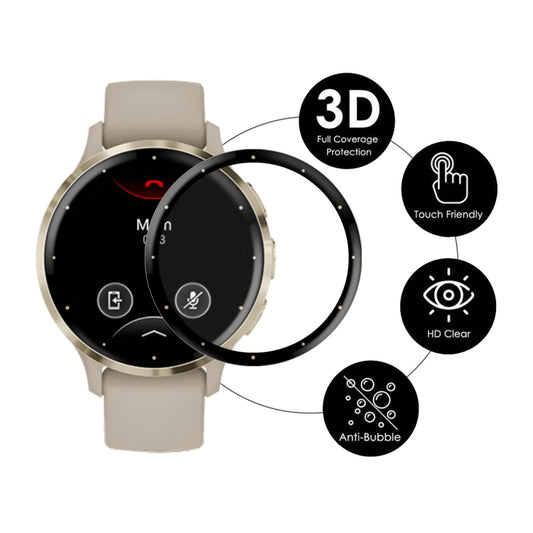For Garmin Venu 3S ENKAY 3D Full Coverage Soft PC Edge PMMA HD Screen Protector Film - Screen Protector by ENKAY | Online Shopping UK | buy2fix