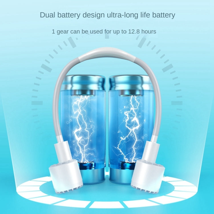 Long Life Twin-head Turbine Bladeless Neck Lazy Sports Fan(Black) by buy2fix