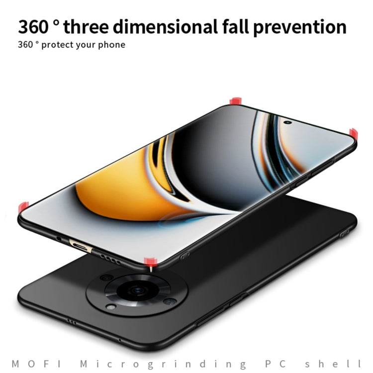 For Realme 11 Pro MOFI Fandun Series Frosted PC Ultra-thin All-inclusive Phone Case(Black) - Realme Cases by MOFI | Online Shopping UK | buy2fix