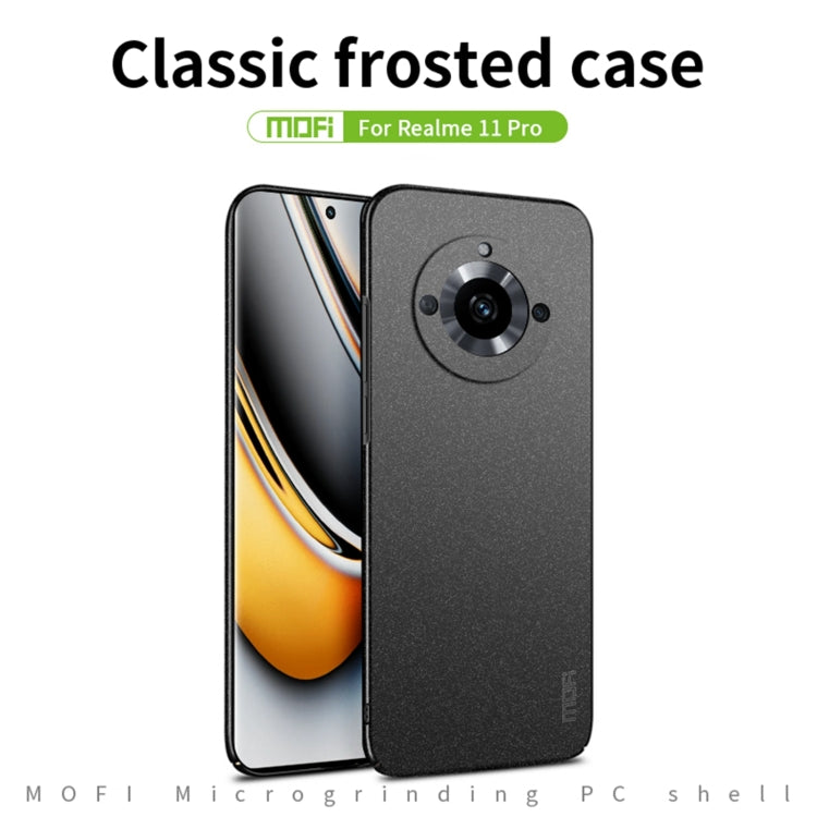 For Realme 11 Pro MOFI Fandun Series Frosted PC Ultra-thin All-inclusive Phone Case(Green) - Realme Cases by MOFI | Online Shopping UK | buy2fix