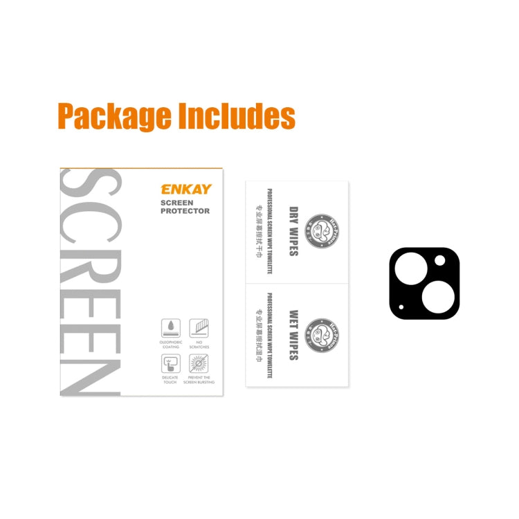 For iPhone 15 / 15 Plus ENKAY Hat-Prince 9H Rear Camera Lens Tempered Glass Film - iPhone 15 Plus Tempered Glass by ENKAY | Online Shopping UK | buy2fix