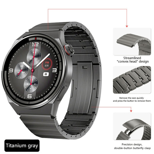 For Huawei Watch GT 42mm / 46mm Titanium Alloy Quick Release Watch Band(Gray) by buy2fix