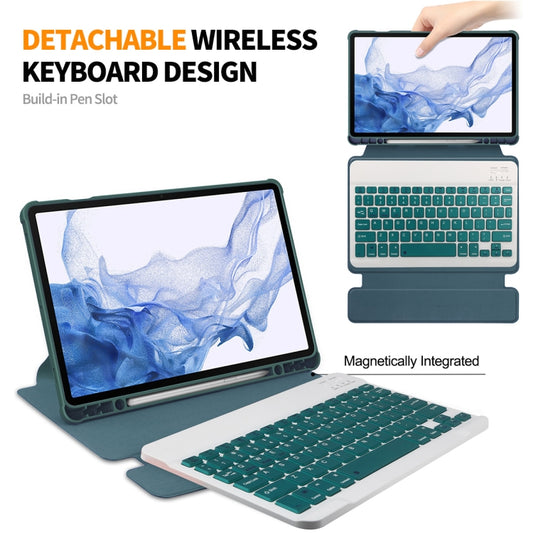 For Samsung Galaxy Tab S9 ENKAY 360 Degree Rotation Leather TPU Smart Case with Wireless Keyboard(Black) by ENKAY