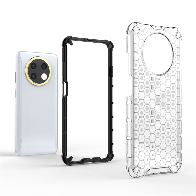 For Huawei Y91 Shockproof Honeycomb Phone Case(Blue) - Huawei Cases by buy2fix | Online Shopping UK | buy2fix