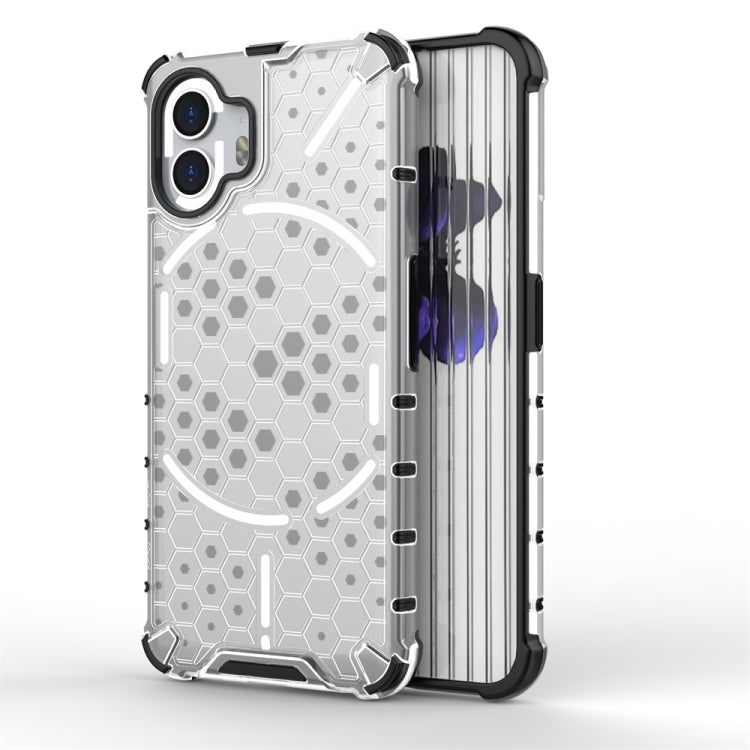For Nothing Phone 2 Shockproof Honeycomb Phone Case(White) - Nothing Cases by buy2fix | Online Shopping UK | buy2fix