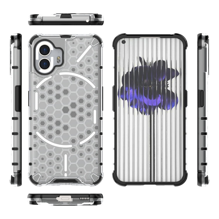 For Nothing Phone 2 Shockproof Honeycomb Phone Case(White) - Nothing Cases by buy2fix | Online Shopping UK | buy2fix