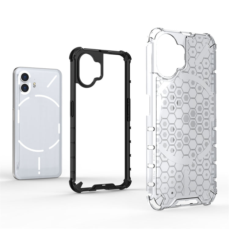 For Nothing Phone 2 Shockproof Honeycomb Phone Case(White) - Nothing Cases by buy2fix | Online Shopping UK | buy2fix