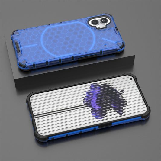For Nothing Phone 2 Shockproof Honeycomb Phone Case(Blue) by buy2fix