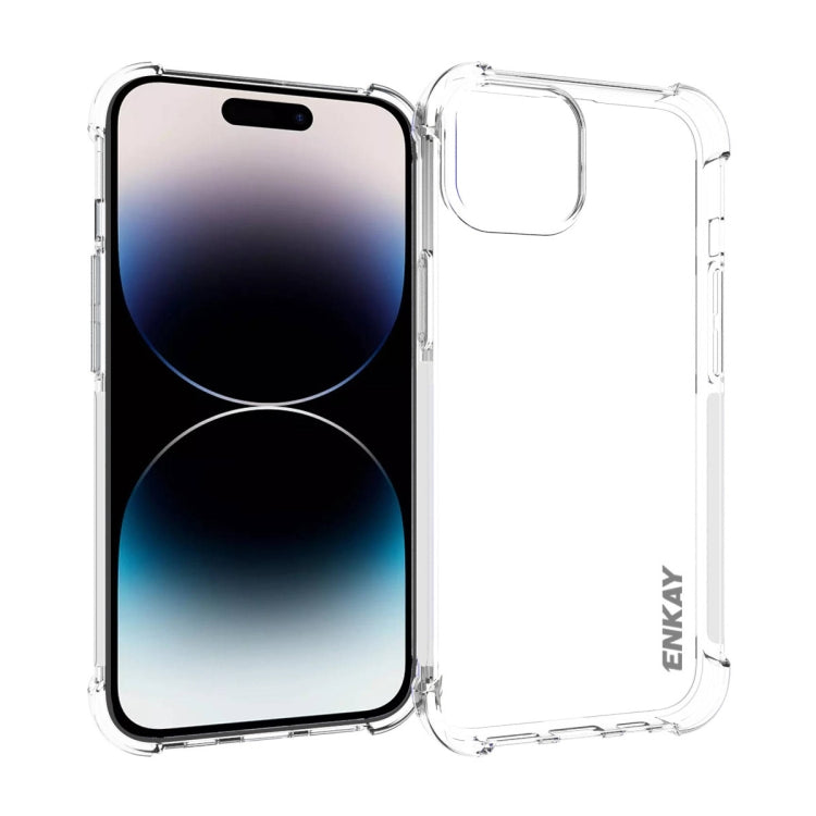 For iPhone 15 ENKAY Hat-Prince Transparent TPU Shockproof Phone Case - iPhone 15 Cases by ENKAY | Online Shopping UK | buy2fix