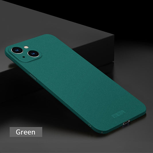 For iPhone 15 MOFI Fandun Series Frosted PC Ultra-thin All-inclusive Phone Case(Green) by MOFI