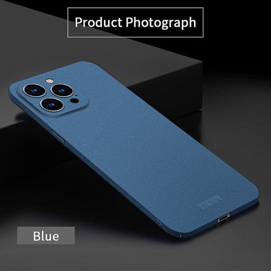 For iPhone 15 Pro MOFI Fandun Series Frosted PC Ultra-thin All-inclusive Phone Case(Blue) by MOFI
