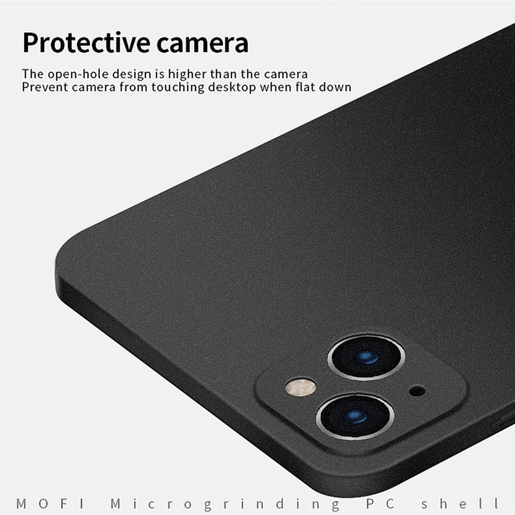 For iPhone 15 Plus MOFI Fandun Series Frosted PC Ultra-thin All-inclusive Phone Case(Black) - More iPhone Cases by MOFI | Online Shopping UK | buy2fix