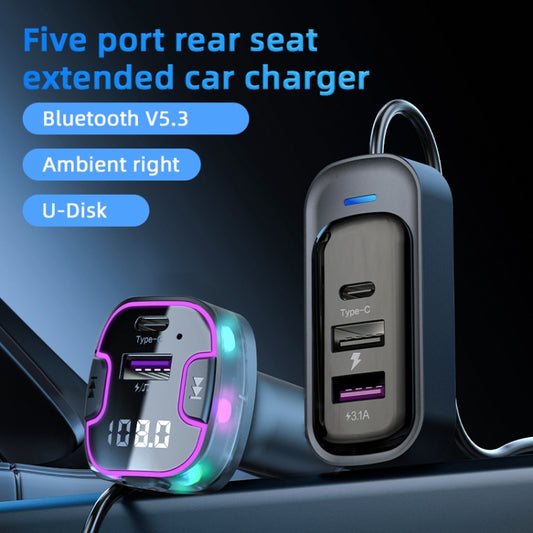 CS6 Portable Rear Seat Extended Car Charger Multi-Port Fast Charger by buy2fix