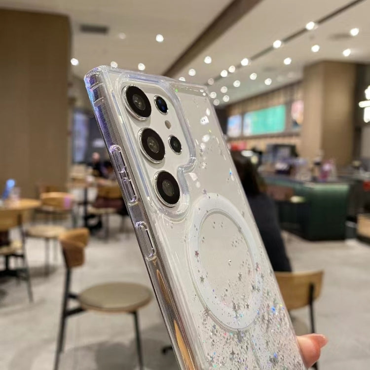 For Samsung Galaxy S23 5G Magsafe Glitter TPU Phone Protective Case(Green) by buy2fix